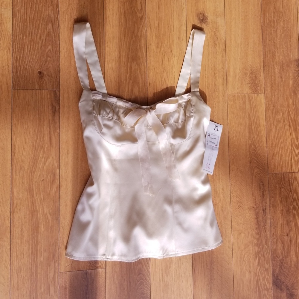 NANETTE LEPORE Sugarhill Corset Top Cream Silk 4